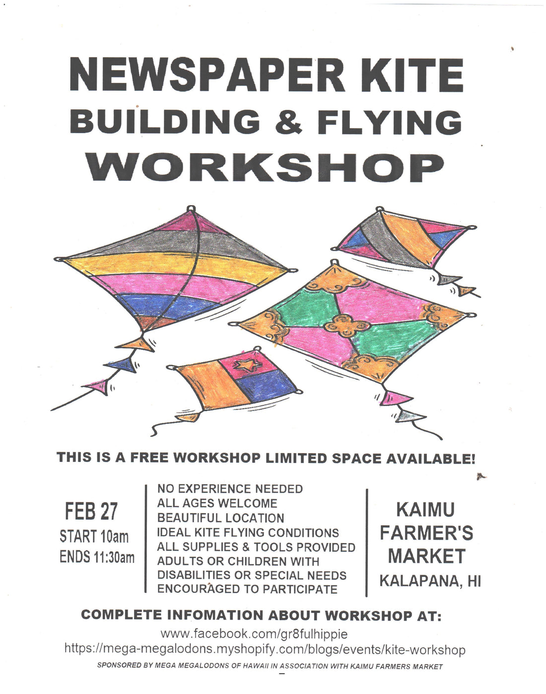 Newspaper Kite Building & Flying Workshop