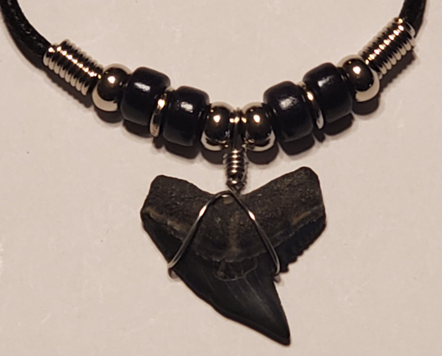 1" Tiger shark tooth necklace