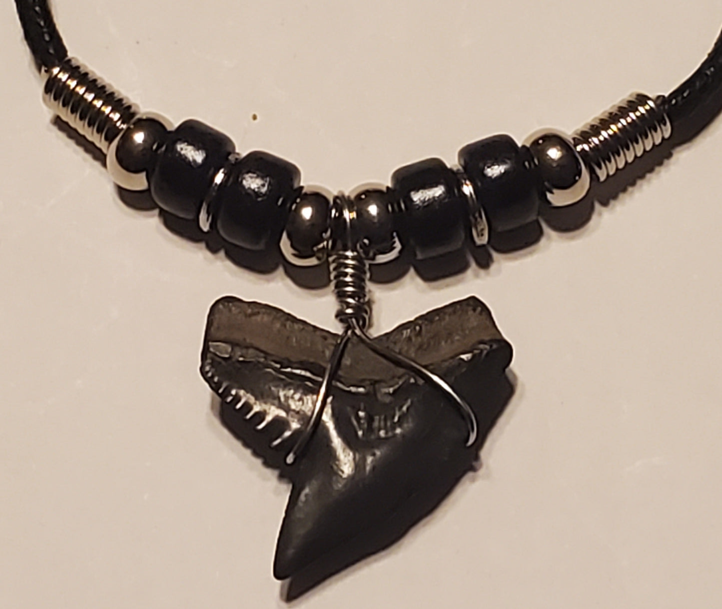 1" Tiger shark tooth necklace